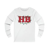 Huntington Beach Christmas Light Palm Tree Unisex Jersey Long Sleeve T Shirt