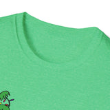 Huntington Beach and Palm Tree Christmas Lights Softstyle T-Shirt Front Design