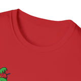 Huntington Beach and Palm Tree Christmas Lights Softstyle T-Shirt Front Design