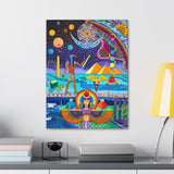 Thoth and Isis - Egyptian Hermetic Visionary Art Canvas Gallery Wrap