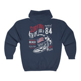 84 Surfing 4th of July Championship Patriotic Unisex Full Zip Hooded Sweatshirt