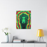 Rasta Lion Reggae Wall Art Canvas Gallery Wrap Print Green Yellow Red Eclectic Home Decor