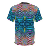 Trippy Blue Orange Checkers Spiral All Over Print T Shirt -  Psychedelic clothes, Raver clothing Sacred Geometry