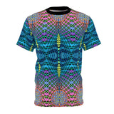 Trippy Blue Orange Checkers Spiral All Over Print T Shirt -  Psychedelic clothes, Raver clothing Sacred Geometry
