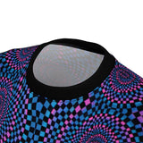 Trippy Blue Pink and Purple Spiral All Over Print T Shirt -  Psychedelic clothes, Raver clothing Spiral Sacred Geometry