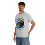 Time to Clean Huntington Beach T Shirt Heavy Thick Cotton Durable Long Oil Spill Clean Up Design - Light Colors