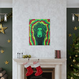 Rasta Lion Reggae Wall Art Canvas Gallery Wrap Print Green Yellow Red Eclectic Home Decor