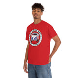 Huntington Beach Patriotic Bus Heavy Cotton Unisex T Shirt