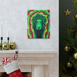 Rasta Lion Reggae Wall Art Canvas Gallery Wrap Print Green Yellow Red Eclectic Home Decor