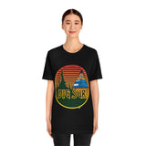 Big Sur Sunset T Shirt Light Super Soft Cotton Seed of Life Sacred Geometry Waves and Surf Art