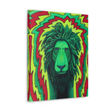 Rasta Lion Reggae Wall Art Canvas Gallery Wrap Print Green Yellow Red Eclectic Home Decor