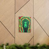 Rasta Lion Reggae Wall Art Canvas Gallery Wrap Print Green Yellow Red Eclectic Home Decor