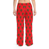 Christmas Palm Tree with Colored Lights Women's Pajama Pants