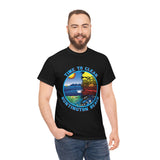 Time to Clean Huntington Beach T Shirt Heavy Thick Cotton Durable Long Oil Spill Clean Up Design - Dark Colors