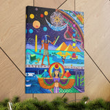 Thoth and Isis - Egyptian Hermetic Visionary Art Canvas Gallery Wrap