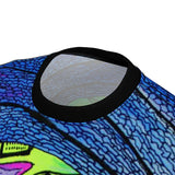 Blue & Purple Trippy Ocean Wave All Over Print T Shirt -  Psychedelic clothes, Raver clothing, Shirts for surfers