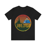 Big Sur Sunset T Shirt Light Super Soft Cotton Seed of Life Sacred Geometry Waves and Surf Art