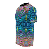 Trippy Blue Orange Checkers Spiral All Over Print T Shirt -  Psychedelic clothes, Raver clothing Sacred Geometry