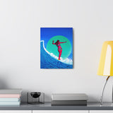 Pink Surfer Girl Canvas Gallery Wrap