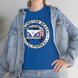 Huntington Beach Patriotic Bus Heavy Cotton Unisex T Shirt