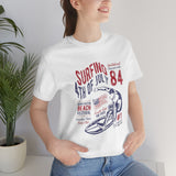 84 Surfing 4th of July Championship Super Soft T Shirt Huntington Beach