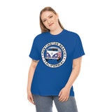 Huntington Beach Patriotic Bus Heavy Cotton Unisex T Shirt