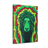 Rasta Lion Reggae Wall Art Canvas Gallery Wrap Print Green Yellow Red Eclectic Home Decor