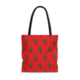 Christmas Light Palm Tree Tote Bag