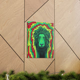 Rasta Lion Reggae Wall Art Canvas Gallery Wrap Print Green Yellow Red Eclectic Home Decor