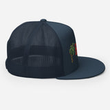 Palms Trees and Red HB in Christmas Lights Trucker Cap