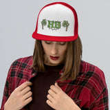 Green HB and Palm Trees in Christmas Lights Trucker Cap