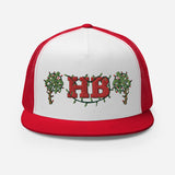 Palms Trees and Red HB in Christmas Lights Trucker Cap
