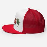 Palms Trees and Red HB in Christmas Lights Trucker Cap
