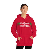 California Christmas Palm Tree Unisex Heavy Hooded Sweatshirt