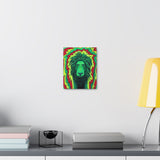 Rasta Lion Reggae Wall Art Canvas Gallery Wrap Print Green Yellow Red Eclectic Home Decor