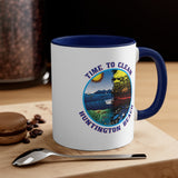 Time to Clean Huntington Beach Oil Spill Design Accent Coffee Mug, 11oz