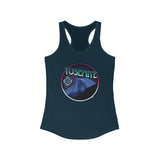 Yosemite Half Dome Sacred Geometry Women's Ideal Racerback Tank Blue Pink and Purple