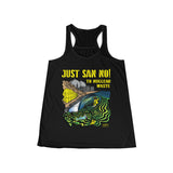 Just San No Women's Flowy Racerback Tank Seed of Life Sacred Geometry Waves tank top California coast