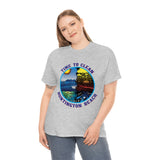Time to Clean Huntington Beach T Shirt Heavy Thick Cotton Durable Long Oil Spill Clean Up Design - Light Colors