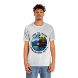 Time to Clean Huntington Beach T Shirt Light Super Soft Cotton Oil Spill Clean Up Design - Light Colors