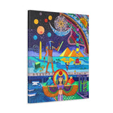 Thoth and Isis - Egyptian Hermetic Visionary Art Canvas Gallery Wrap