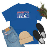 Red White and Blue Huntington Beach Wave Heavy Cotton Unisex T Shirt