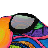 Palm Tree Wave Trippy All Over Print T Shirt -  Psychedelic clothes, Raver, Sun, Visionary gifts