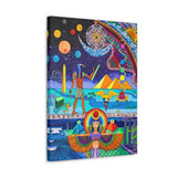 Thoth and Isis - Egyptian Hermetic Visionary Art Canvas Gallery Wrap