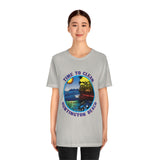 Time to Clean Huntington Beach T Shirt Light Super Soft Cotton Oil Spill Clean Up Design - Light Colors