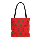 Christmas Light Palm Tree Tote Bag