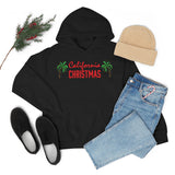 California Christmas Palm Tree Unisex Heavy Hooded Sweatshirt