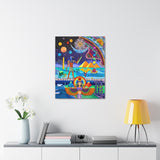 Thoth and Isis - Egyptian Hermetic Visionary Art Canvas Gallery Wrap