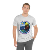 Time to Clean Huntington Beach T Shirt Light Super Soft Cotton Oil Spill Clean Up Design - Light Colors