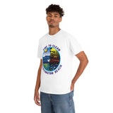 Time to Clean Huntington Beach T Shirt Heavy Thick Cotton Durable Long Oil Spill Clean Up Design - Light Colors